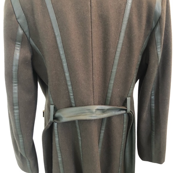 Vince Camuto Wool Khaki Car Coat - Picture 3 of 9